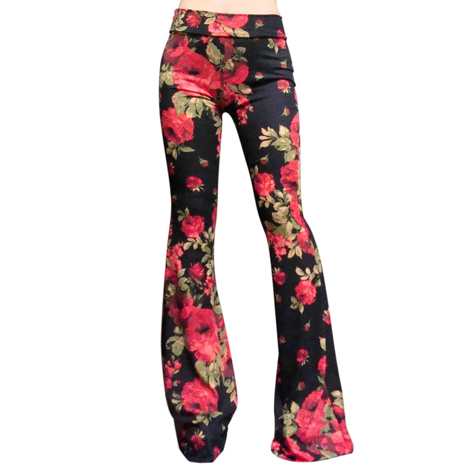 thumbnail image 3 of MKLEKYY Leggins de mujer para vestir, pantalones ajustados con estampado retro y parte inferior grande para primavera y verano para mujer, 3 of 5